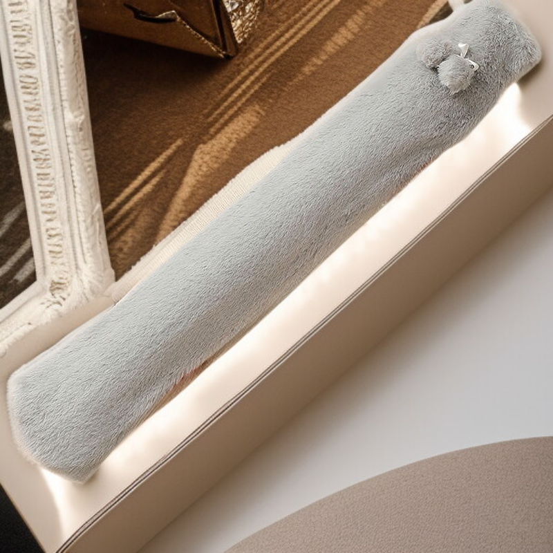 كيس ماء ساخن طويل من PVC، مضاد للانفجار، مع غطاء قطيفة لتدفئة اليدين والسرير