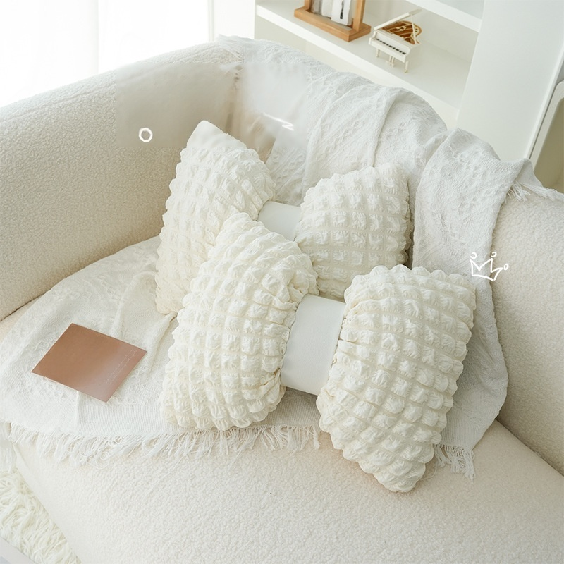 Home Decorative Bow Pillow Solid Color Sofa Cushion