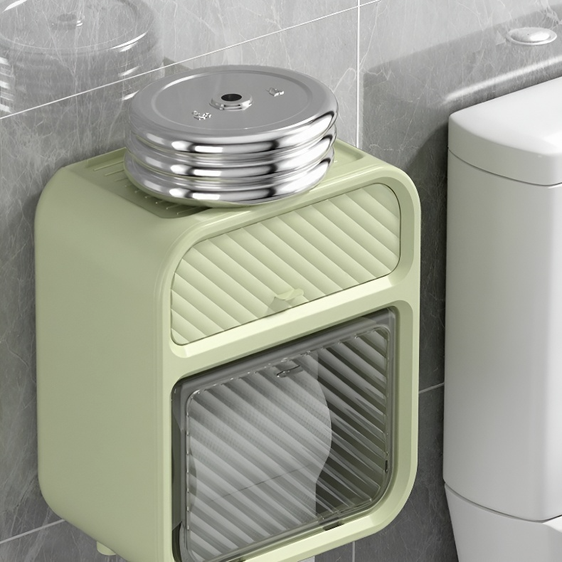 롤지 보관이 편리한 벽걸이 휴지통