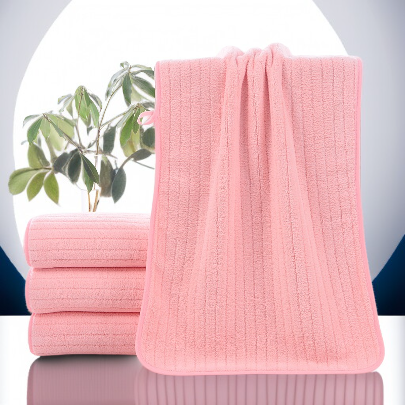 Korallenvlies, dünner Streifen, dickes Handtuch