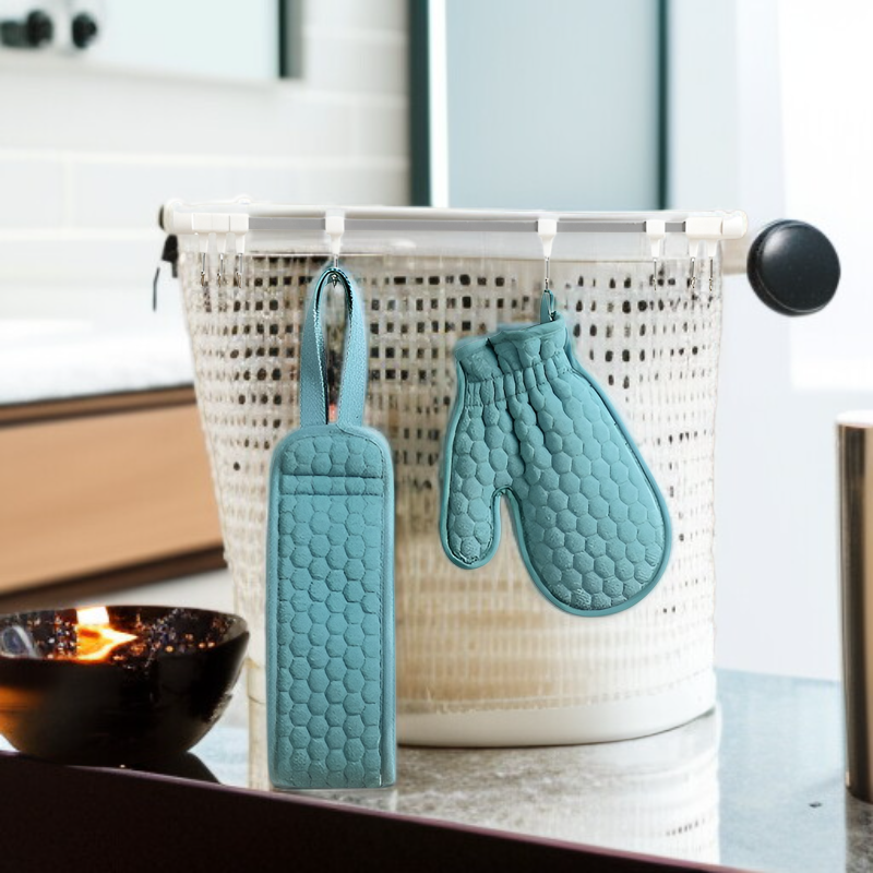 Dlouhý oboustranný ručník na mytí zad pro dospělé