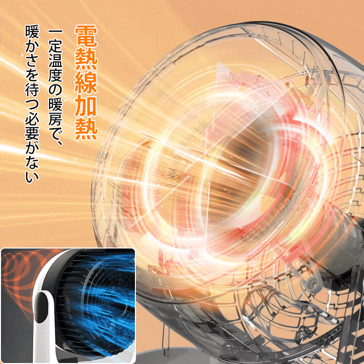【3秒で30畳の部屋を25度に、電気代24時間1円！】家庭用AIファンヒーター