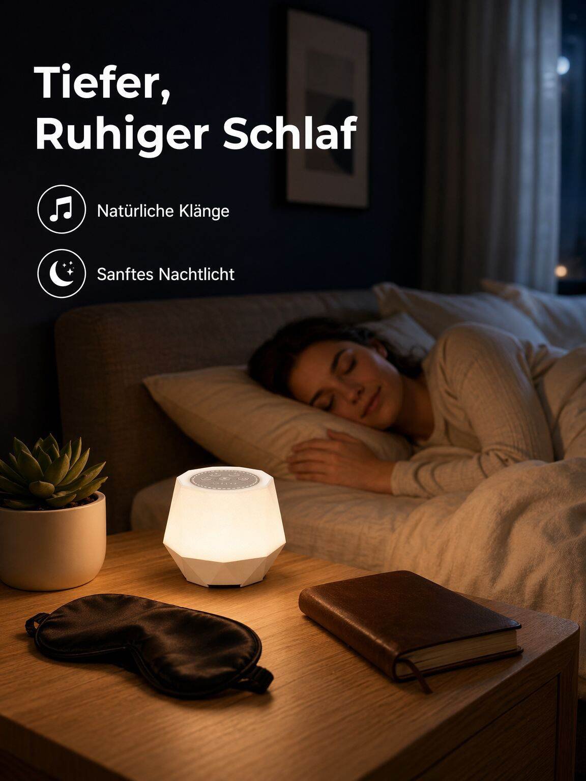 Intelligente Weißrausch-Schlaf-Nachtlampe