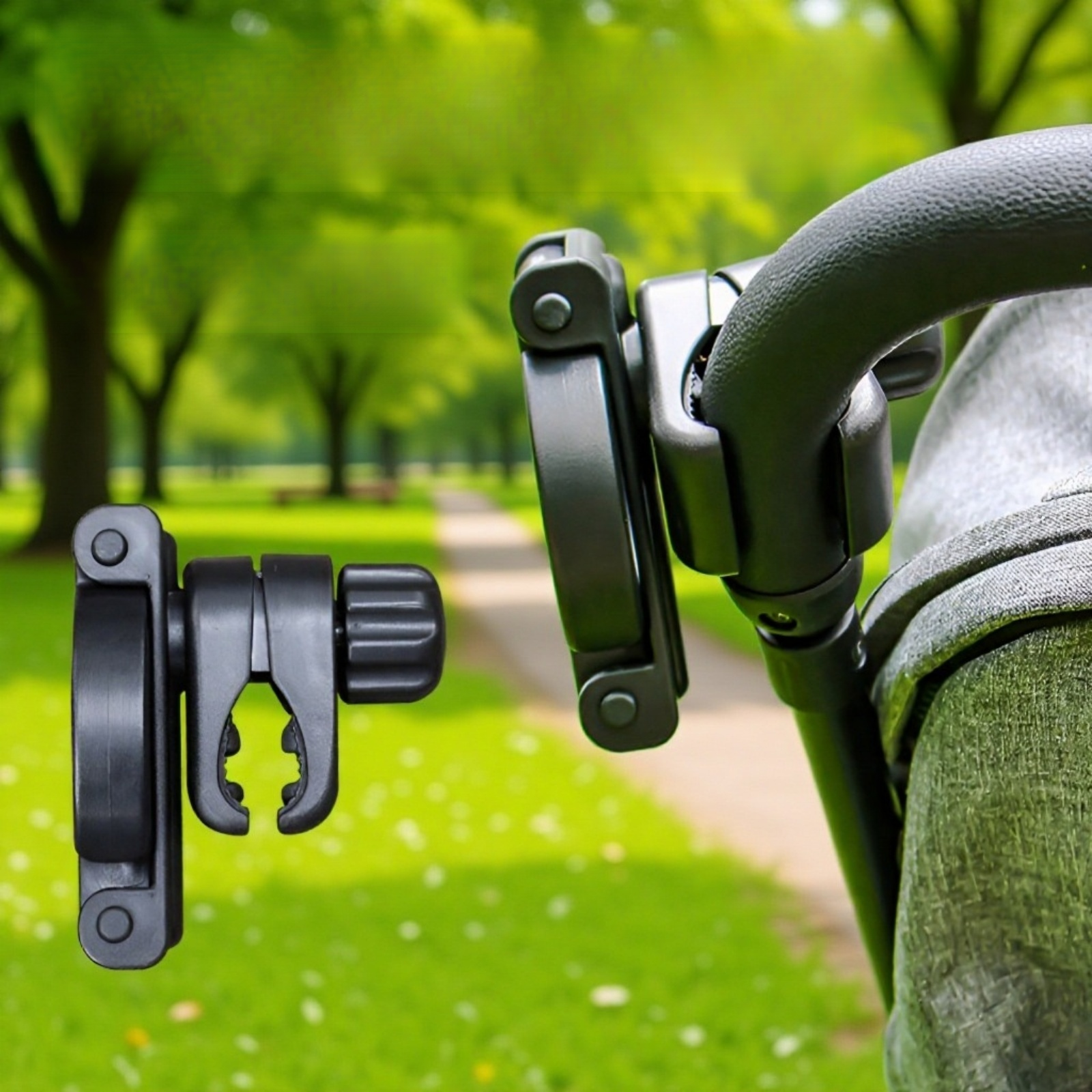 유모차 컵홀더 실제 사용 모습