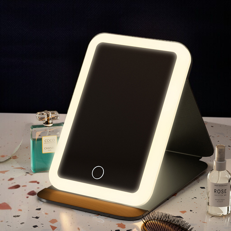 휴대용 화장거울 접이식 탁상용 사각거울 보광밴드 휴대용 화장거울 가죽 탁상용 화장거울