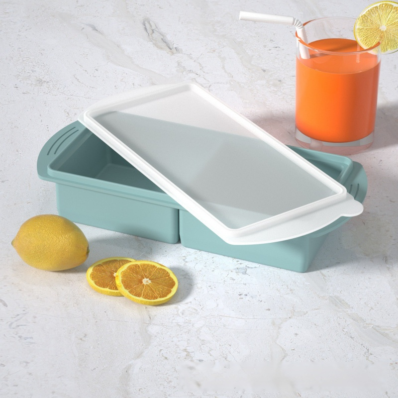 Household 4-Grid Ice Cube Tray with Lid