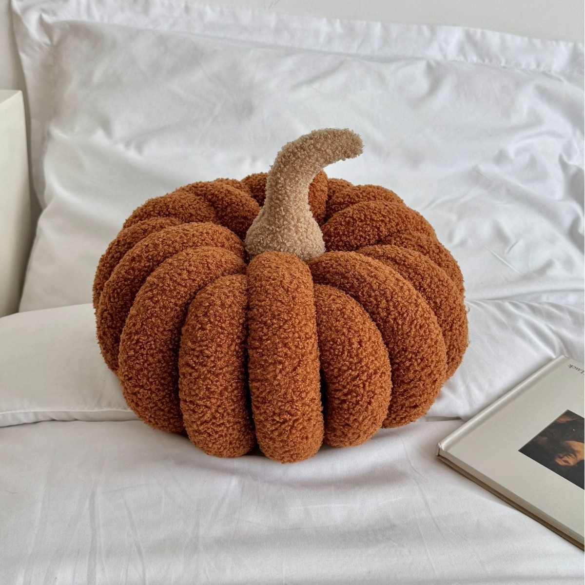 Cute Pumpkin Plush Throw Pillow Halloween Decor