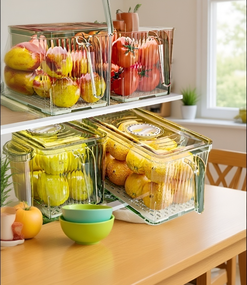 حاوية شفافة لحفظ وتنظيم الطعام