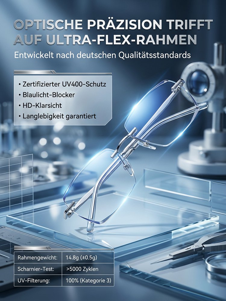 [Sehanpassende] Anti-Blaulicht-Lesebrille – Je länger Sie hinsehen, desto klarer wird es.