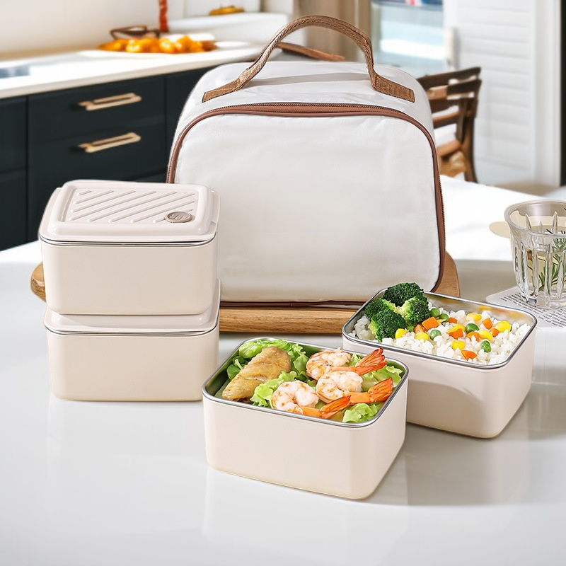 ステンレス鋼の正方形の弁当箱/食品貯蔵容器