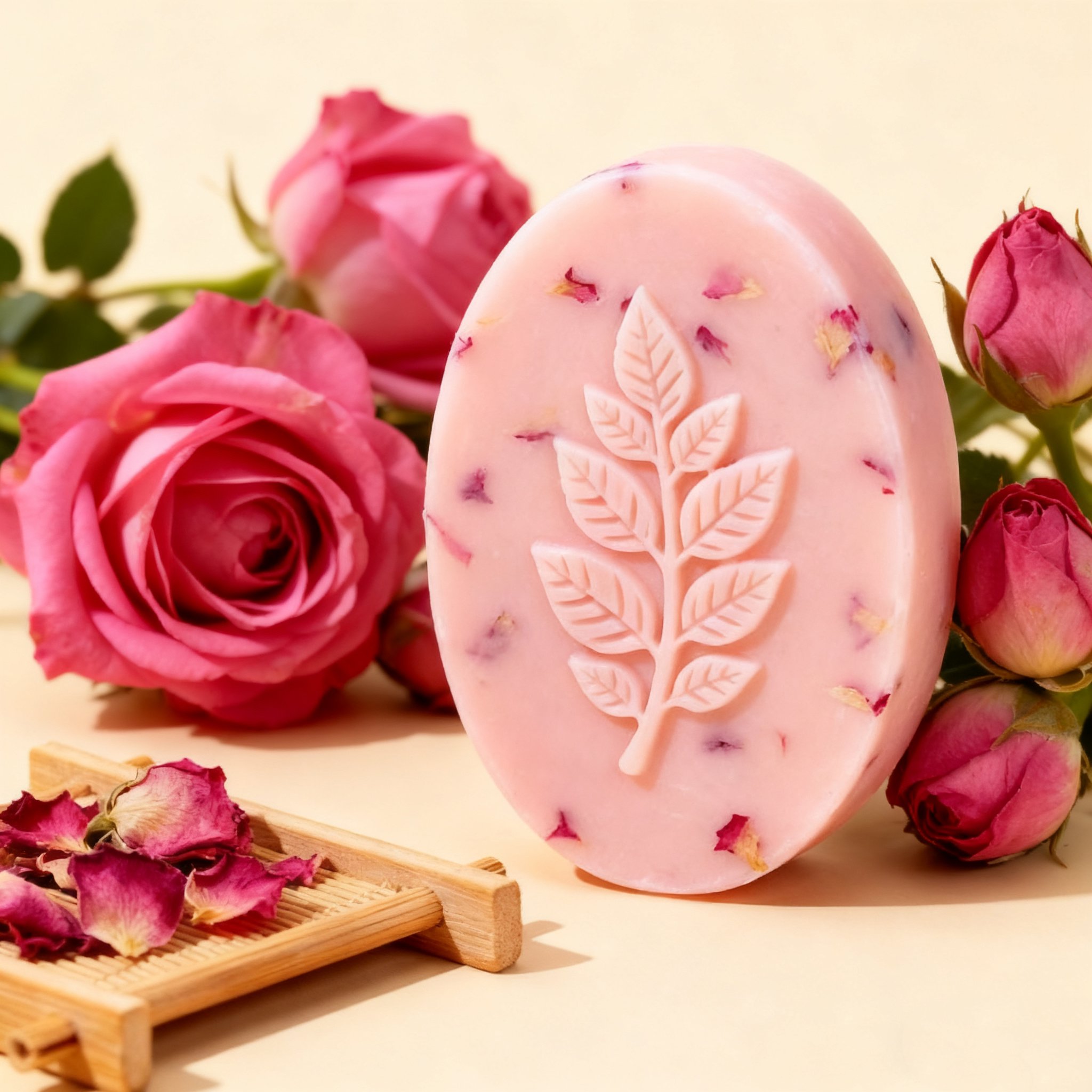 Růžové mýdlo s vůní růží 120g (balení 3 kusy)