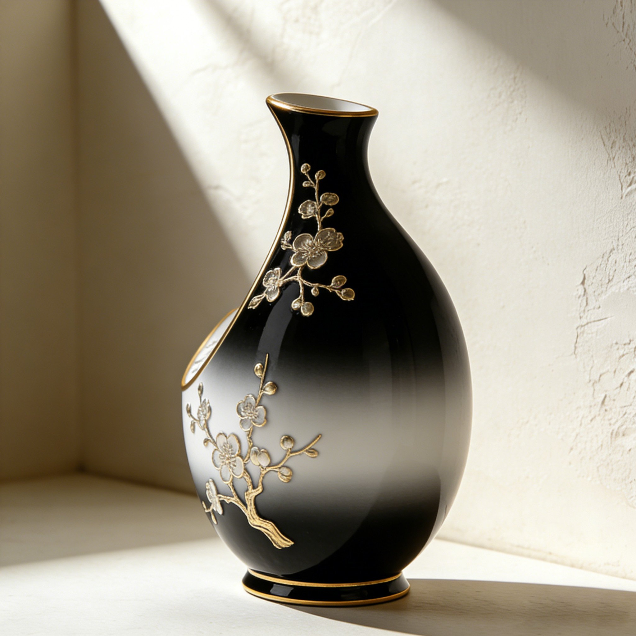インテリア用陶器花瓶コンビネーション2個セット全体画像