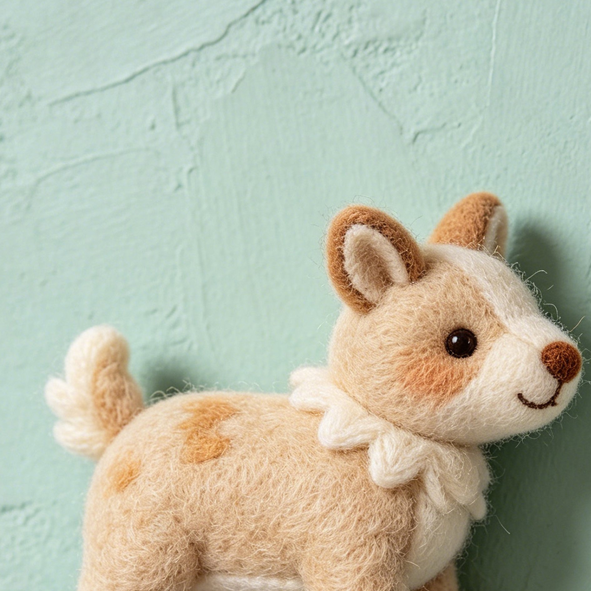 Plush Fabric Animal Ornaments (Set of 2)