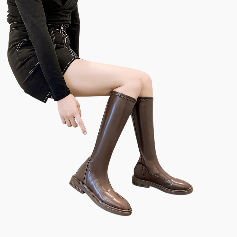 여성 워커 여 미들 스판 슬림 롱 라이더 부츠 여자 겨울 밴드는 무릎 워커를 이길 수 없다