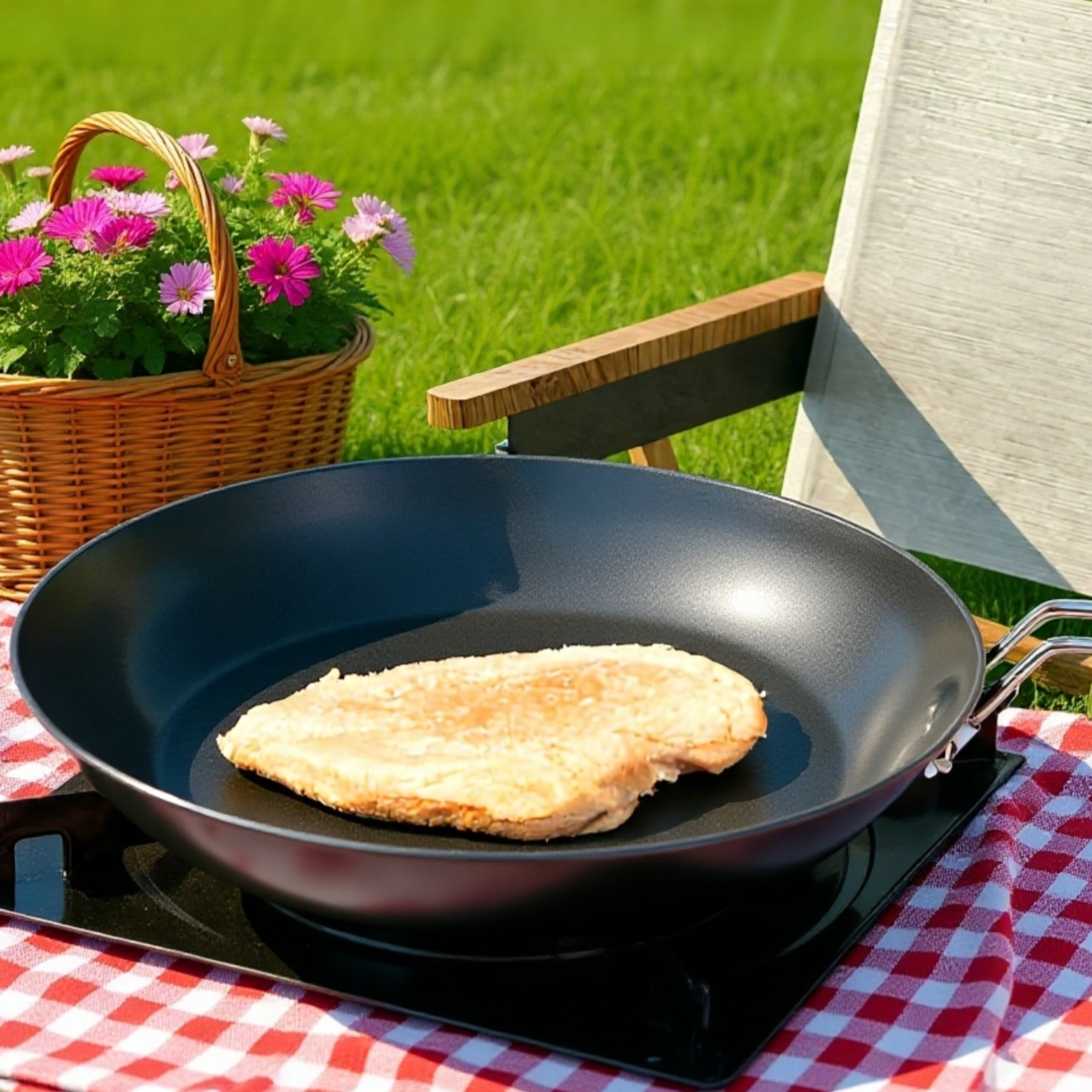 접이식 휴대용 논스틱 프라이팬