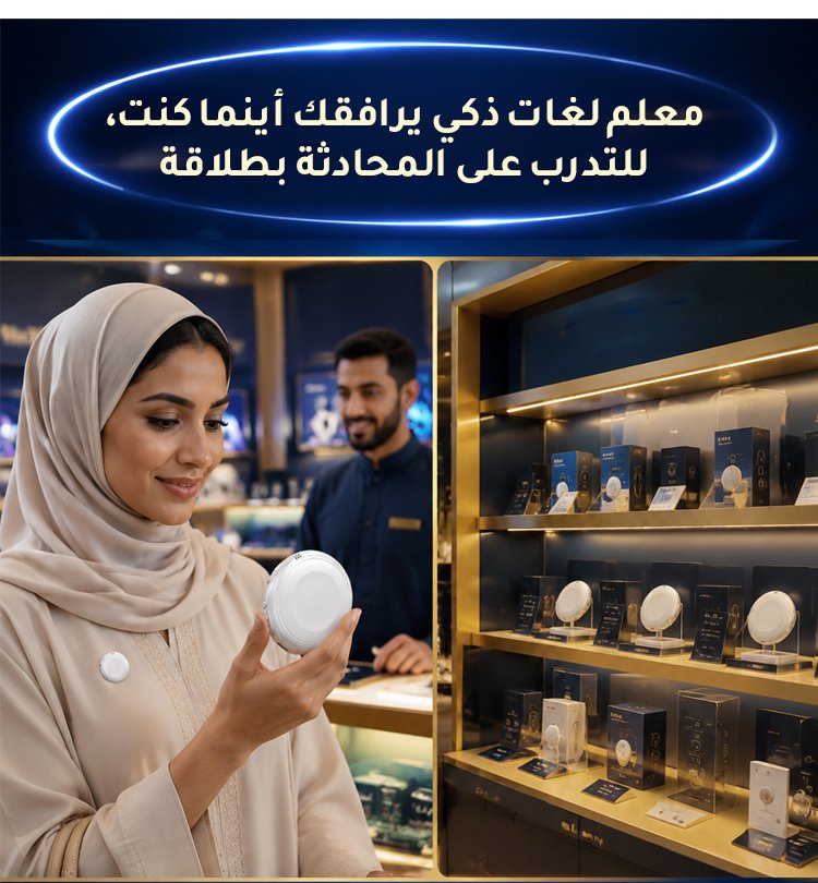 جهاز ذكي لتعلم اللغات والترجمة الفورية