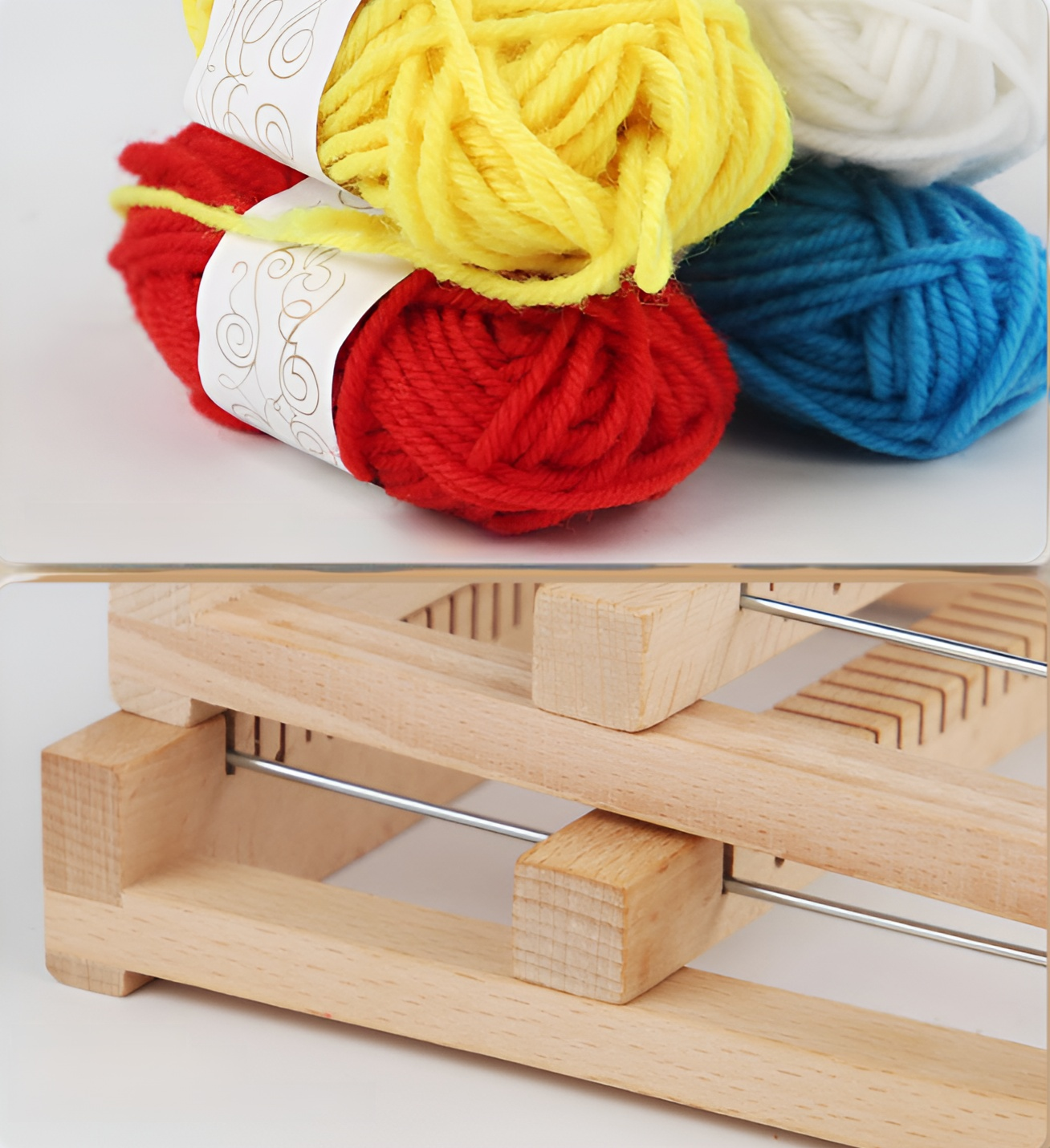 핸드메이드 나무 직기 디테일 이미지