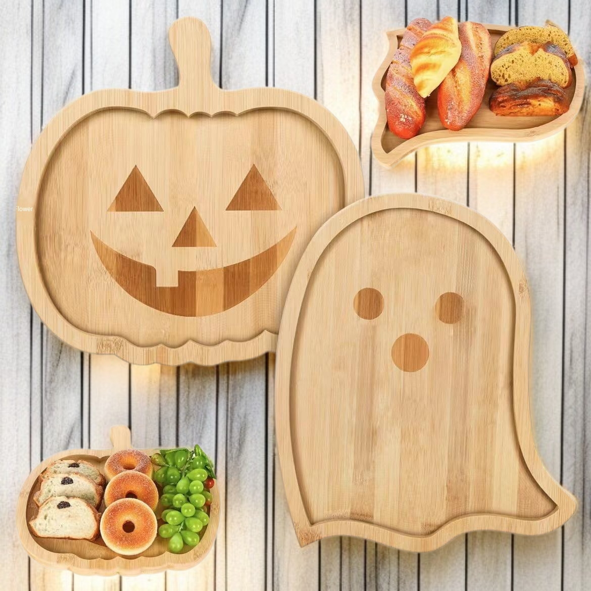 대나무 과일 간식 디저트 쟁반