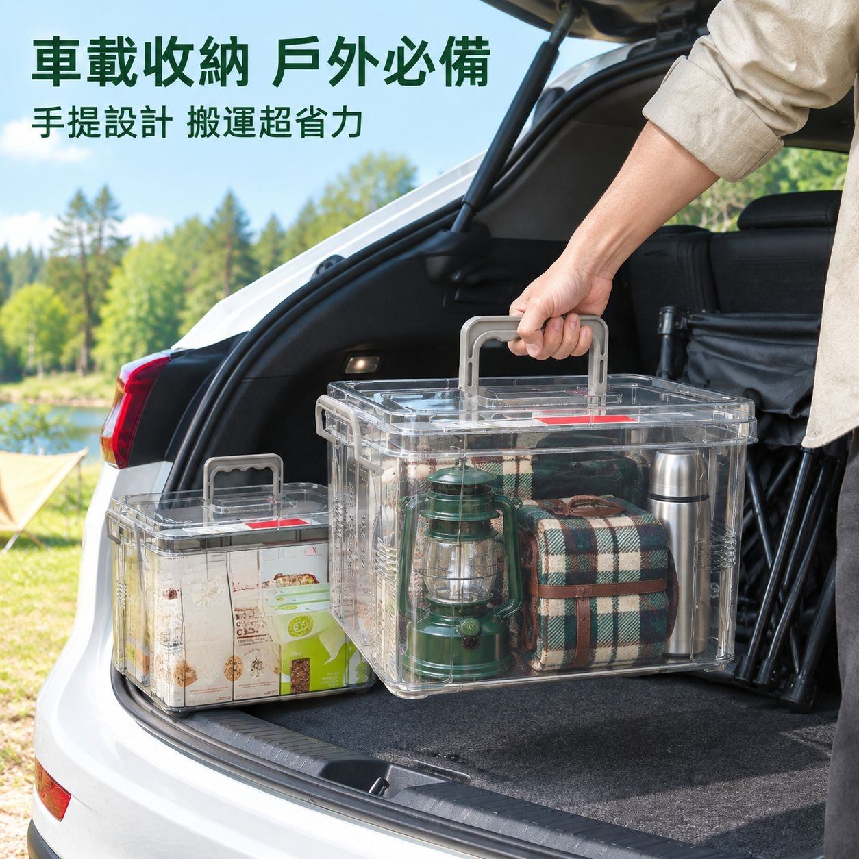 收納箱家用整理玩具零食雜物密封手提塑料框透明置物箱收納盒子