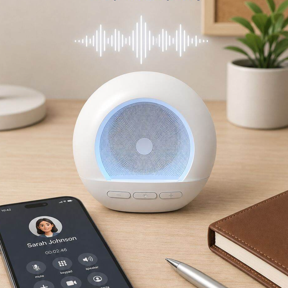Colorful Ambient Lighting Mini Bluetooth Speaker with Built-in Microphone, Night Light Audio