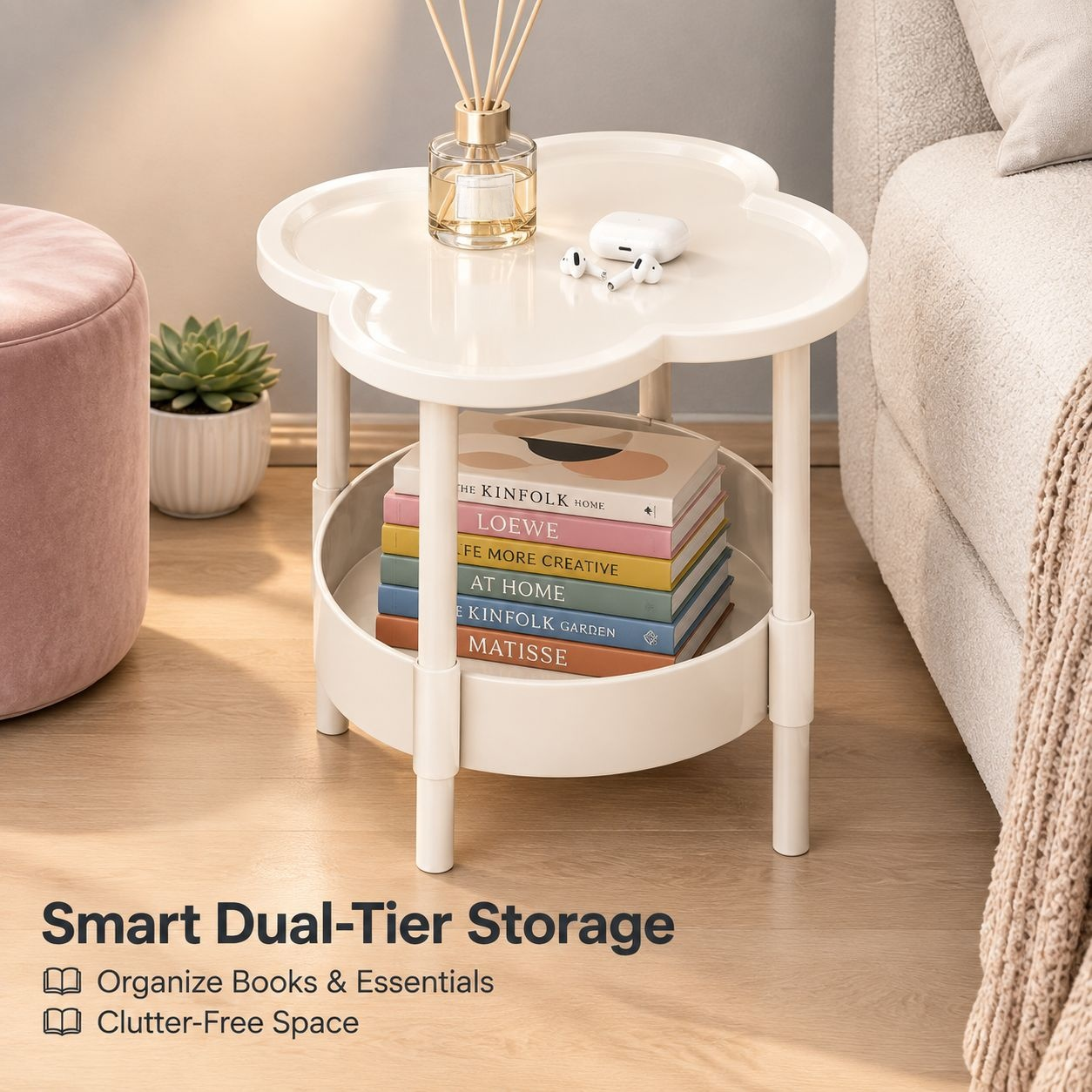 Cozy Floral Modern Minimalist Coffee Table