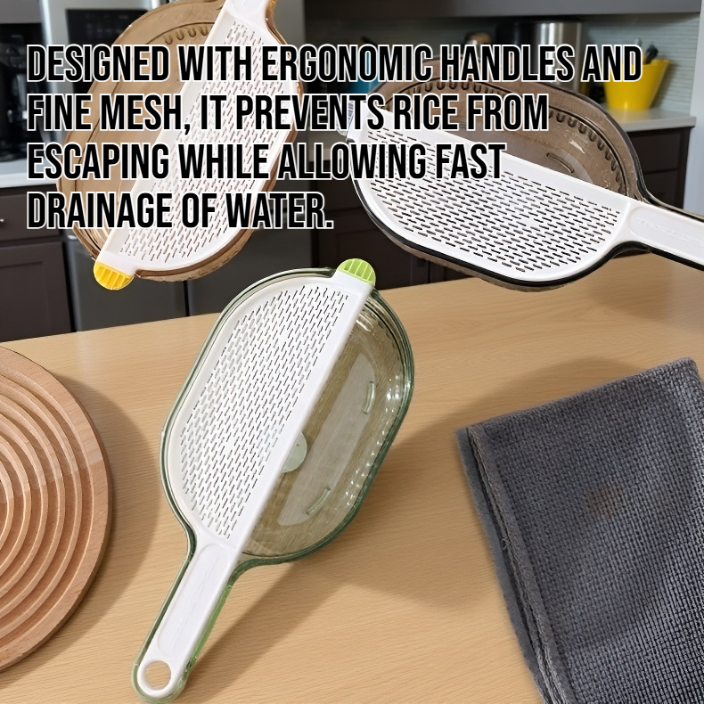 Multifunctional rice washing sieve