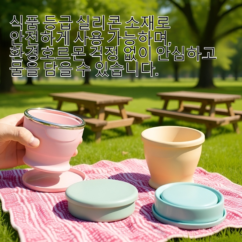 식품 등급 실리콘 접이식 물병