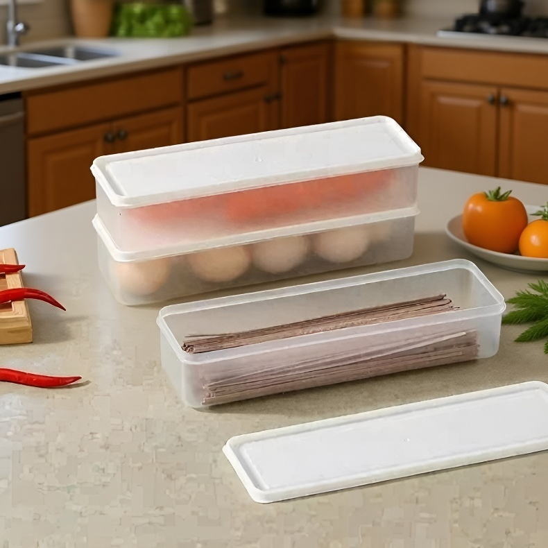 파와 채소를 동시에 보관하는 직사각형 용기