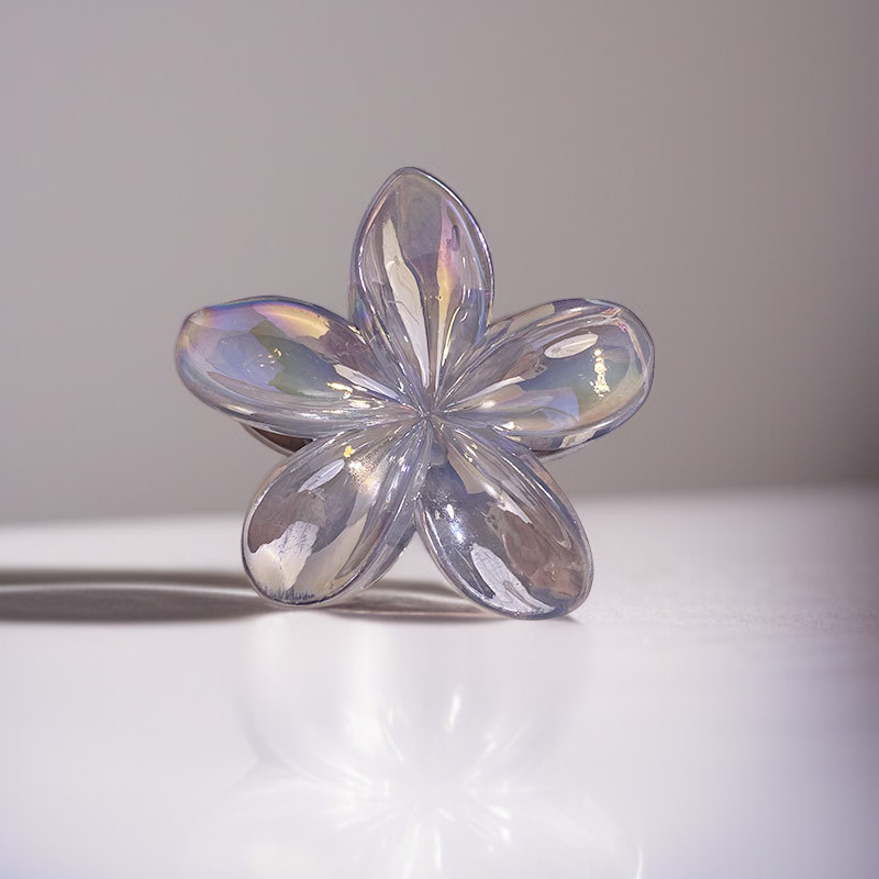 8CM透明炫彩髮夾