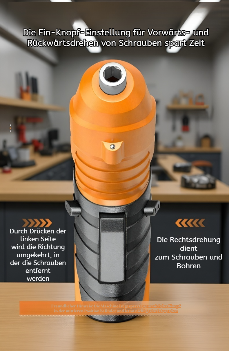 Praktischer Mini-Schrauber mit USB-Ladekabel