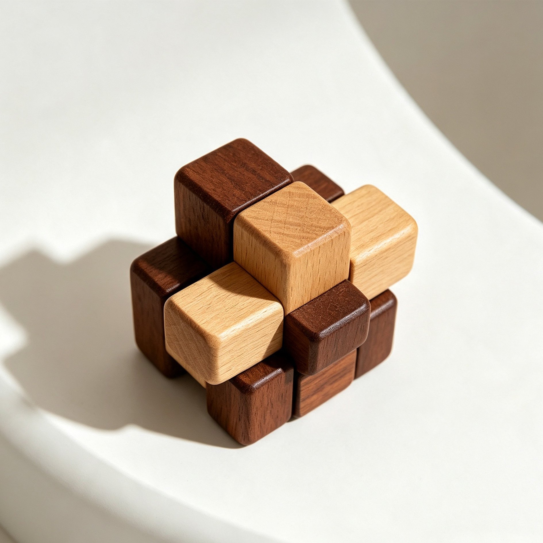Mortise and tenon small wooden ornaments