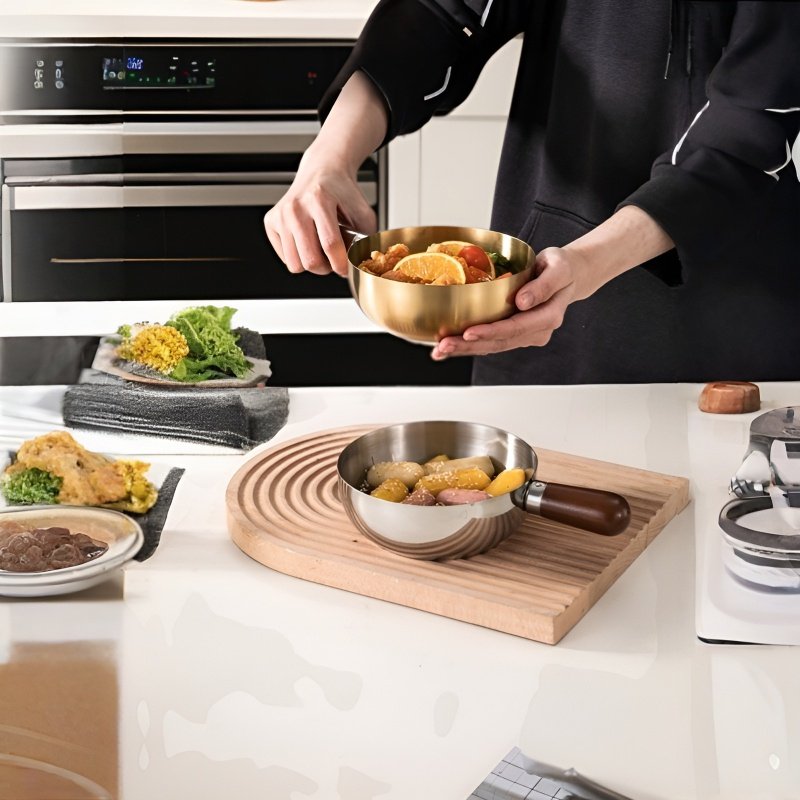 和風 304 ステンレススチール 小鍋 油注ぎ 小鍋 家庭用 キッチン 卵ボウル ミニ スナックボウル 学生寮 麺ボウル