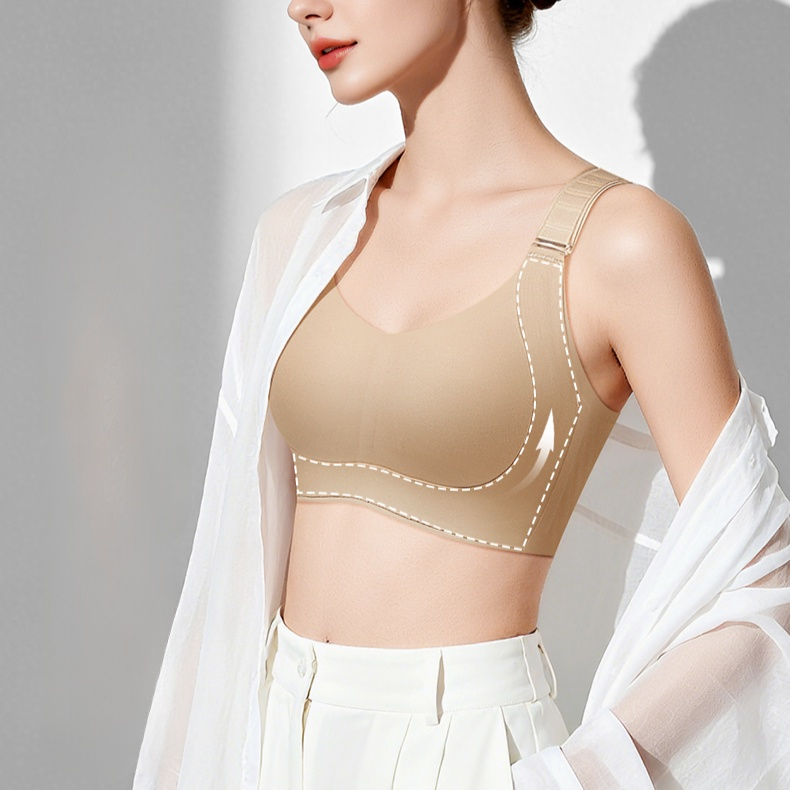 Sujetador reductor sin costuras para busto grande, ajuste y soporte anticaída