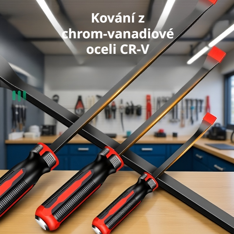 Autoservisní páčidlo na demontáž pneumatik, konverzní kužel pro šroubovák