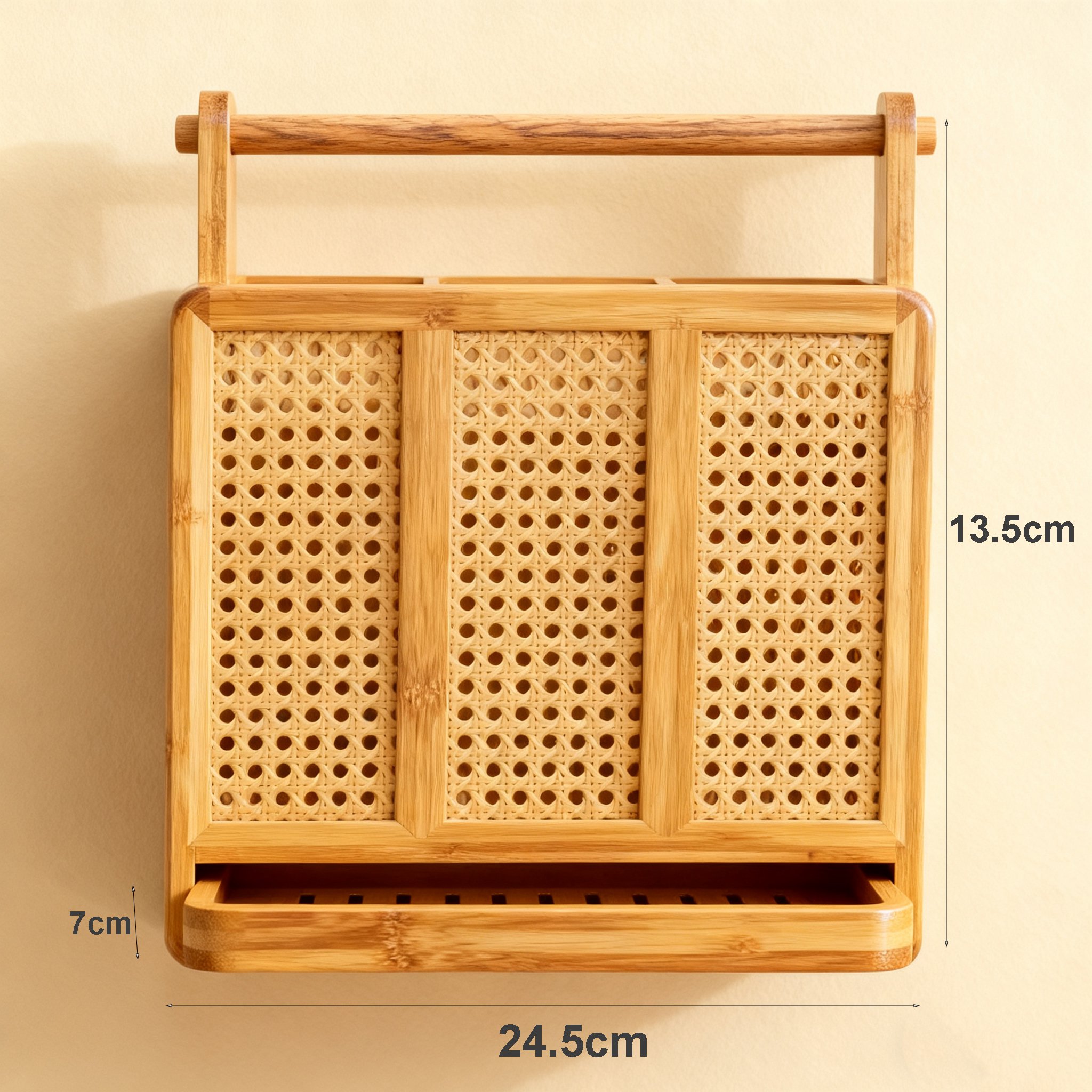 ที่ใส่ช้อนส้อมไม้ไผ่ ทนทาน ใช้งานสะดวก