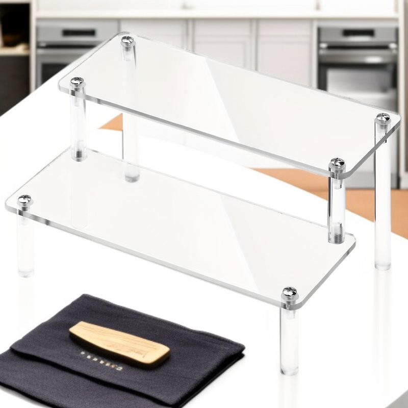 2 & 3 Tier Clear Acrylic Shelf Perfume and Cologne Display Stand