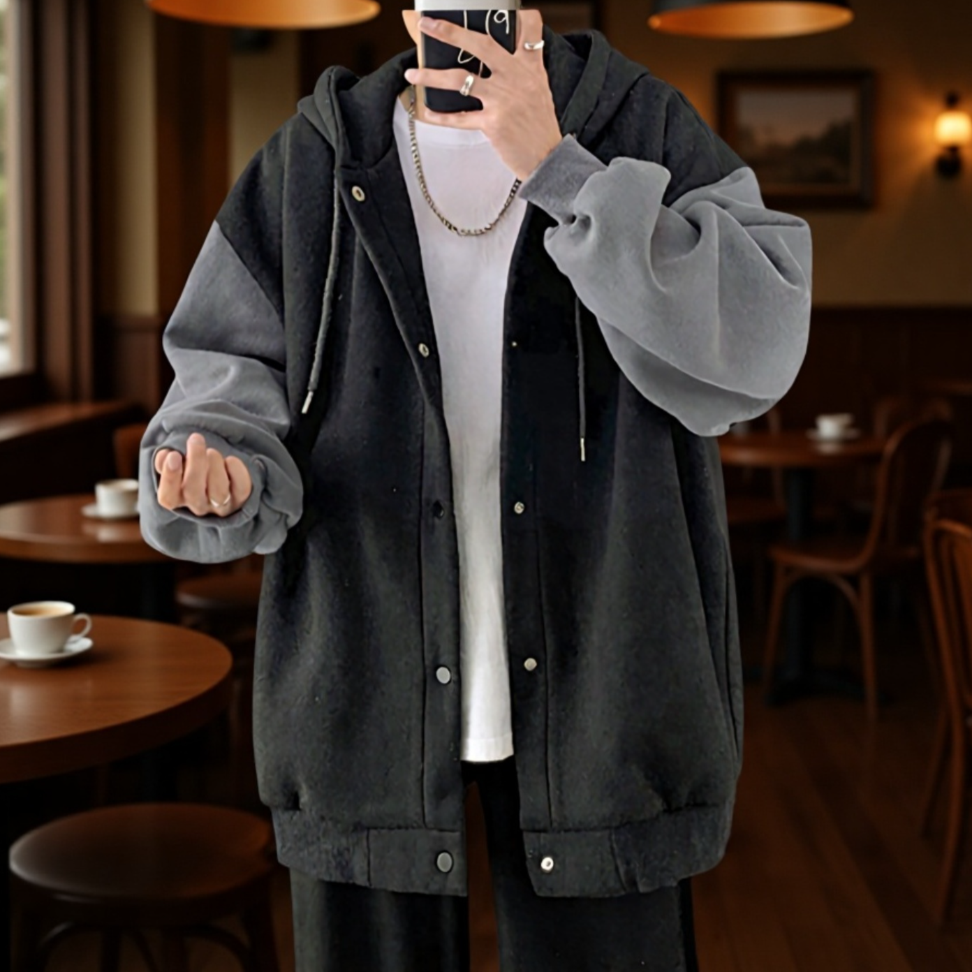 トレンディスプライシングジャケット秋冬ファッション