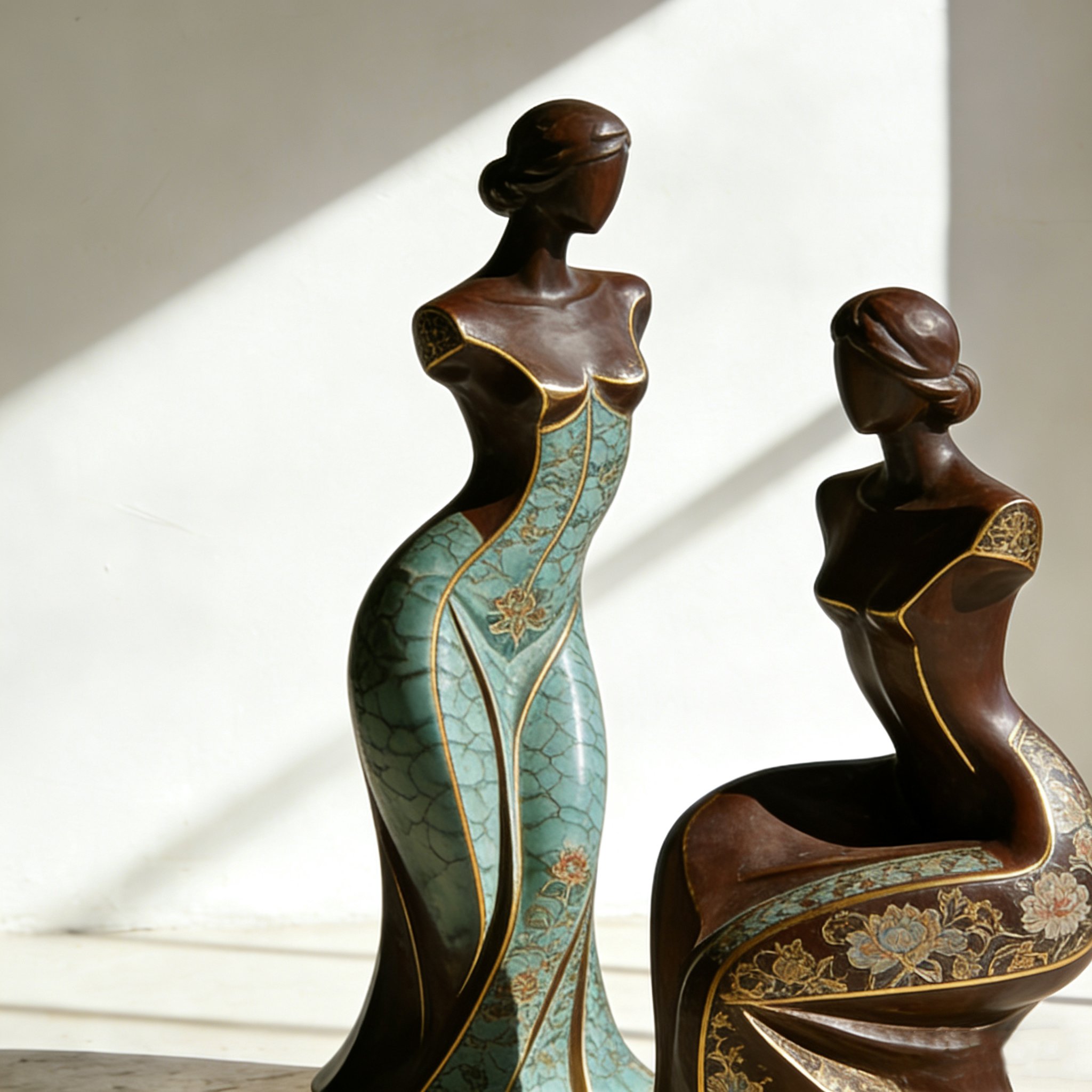 나무 조각 장식 세트