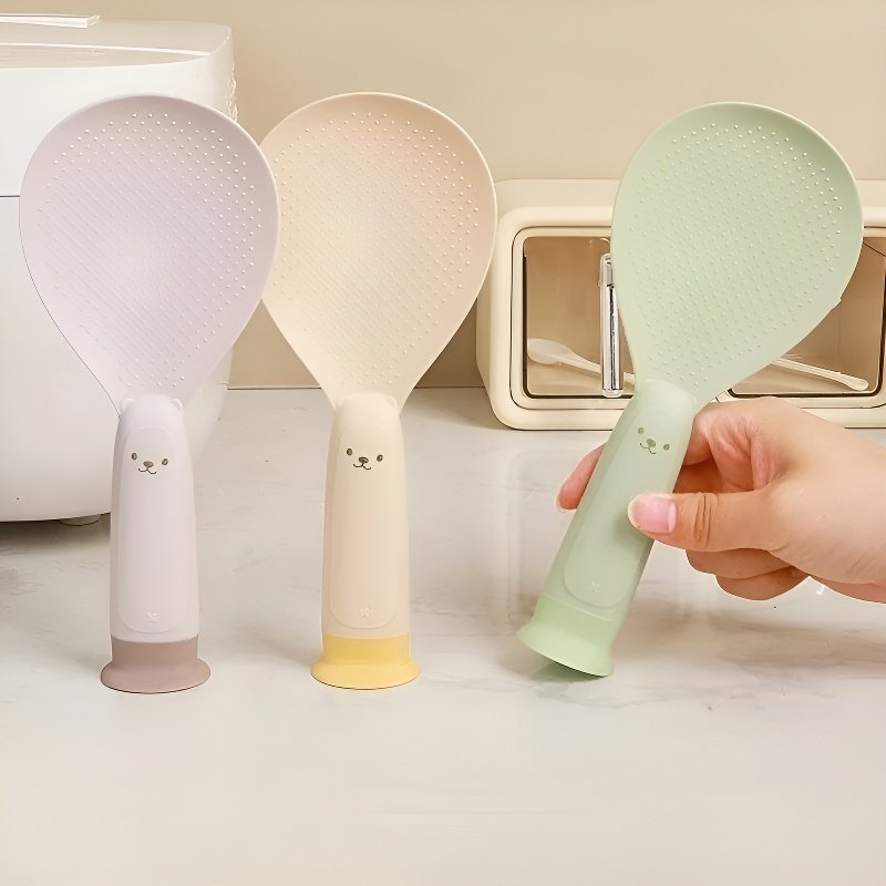 米飯好幫手 立式小熊耐高溫勺