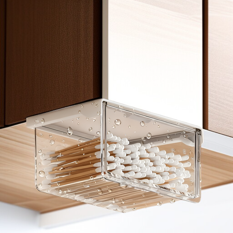 33° Inclined Drawer Transparent Waterproof Under-Desk Storage Box