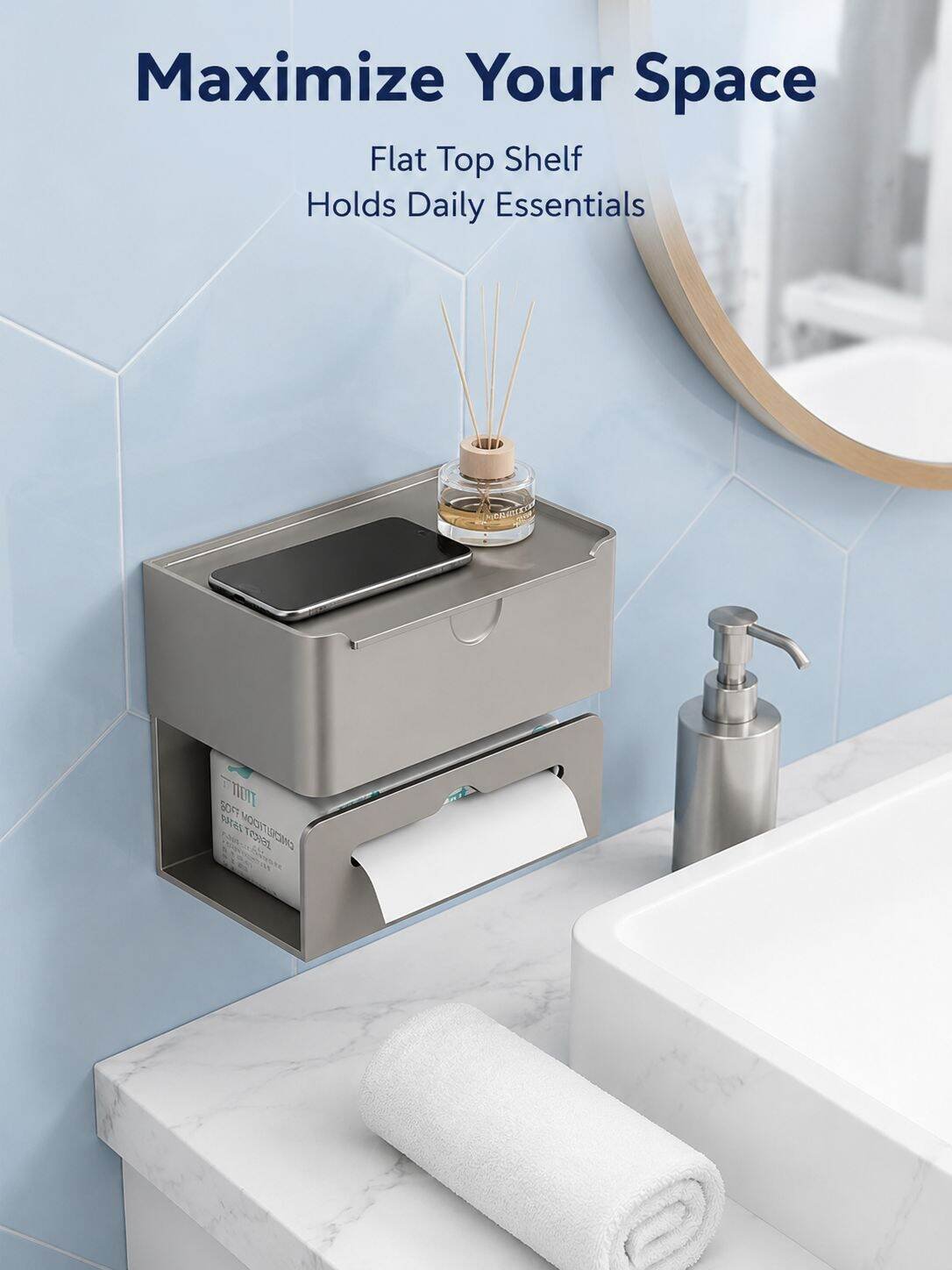Washroom waterproof wallmounted paper towel box