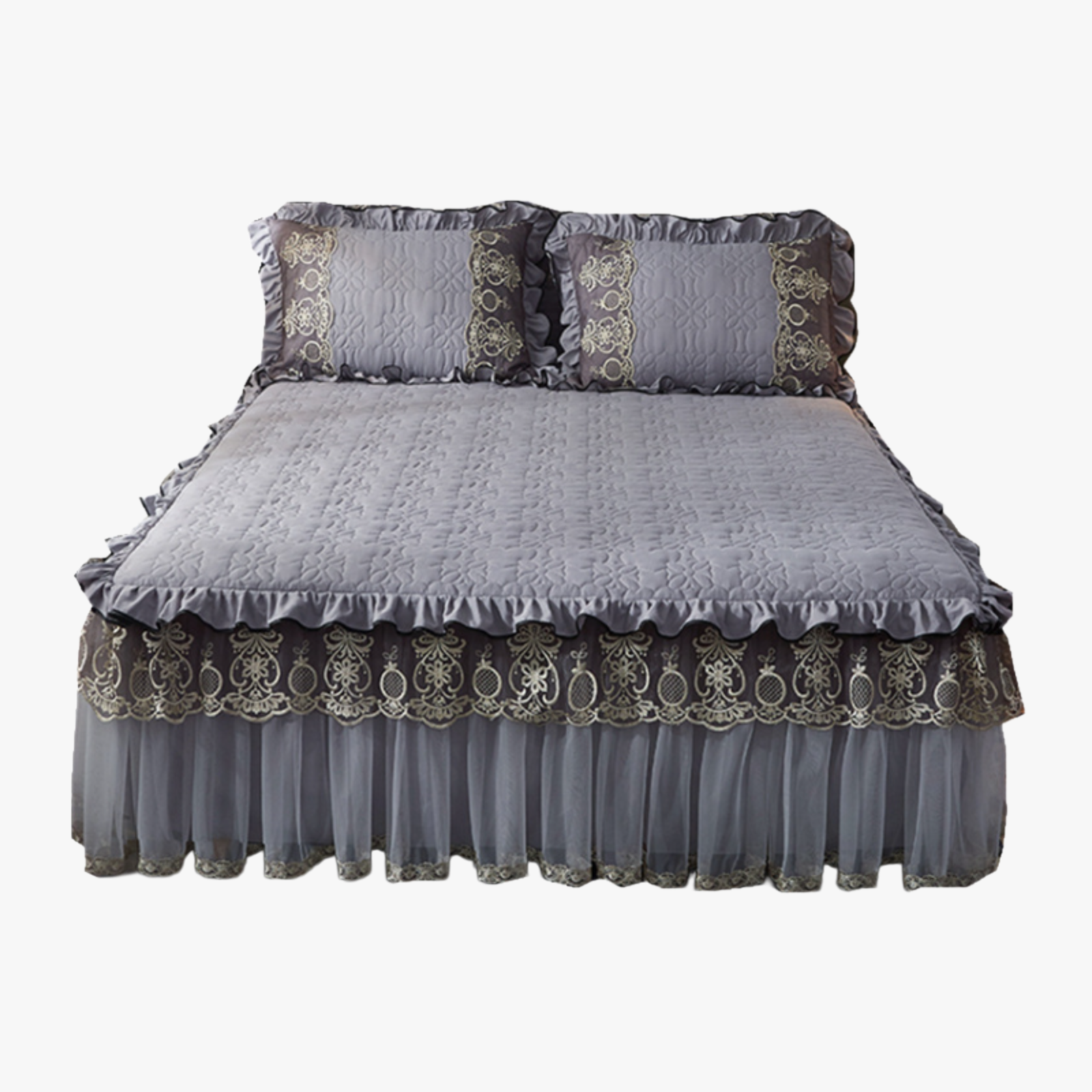 Cross Border Bed Skirt 3-Piece Set