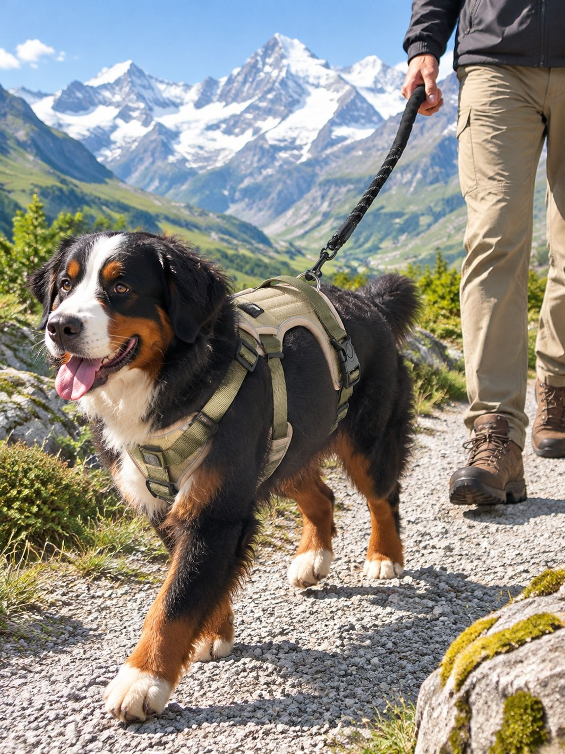 Reflexionsleine für große Hunde, robuste und reißfeste Hundeleine für Outdoor-Spaziergänge