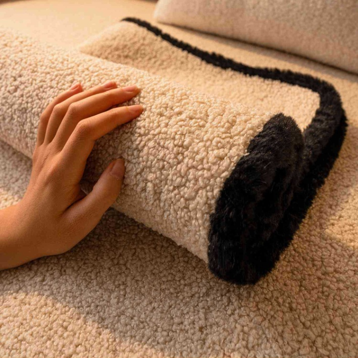 Luxuriöses, dickes Plüsch-Sofakissen mit elegantem Design