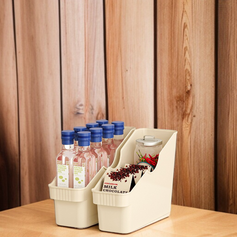 주방 다용도 수납 선반 플라스틱 수납 케이스 냄비 칼 수납 간장병 병