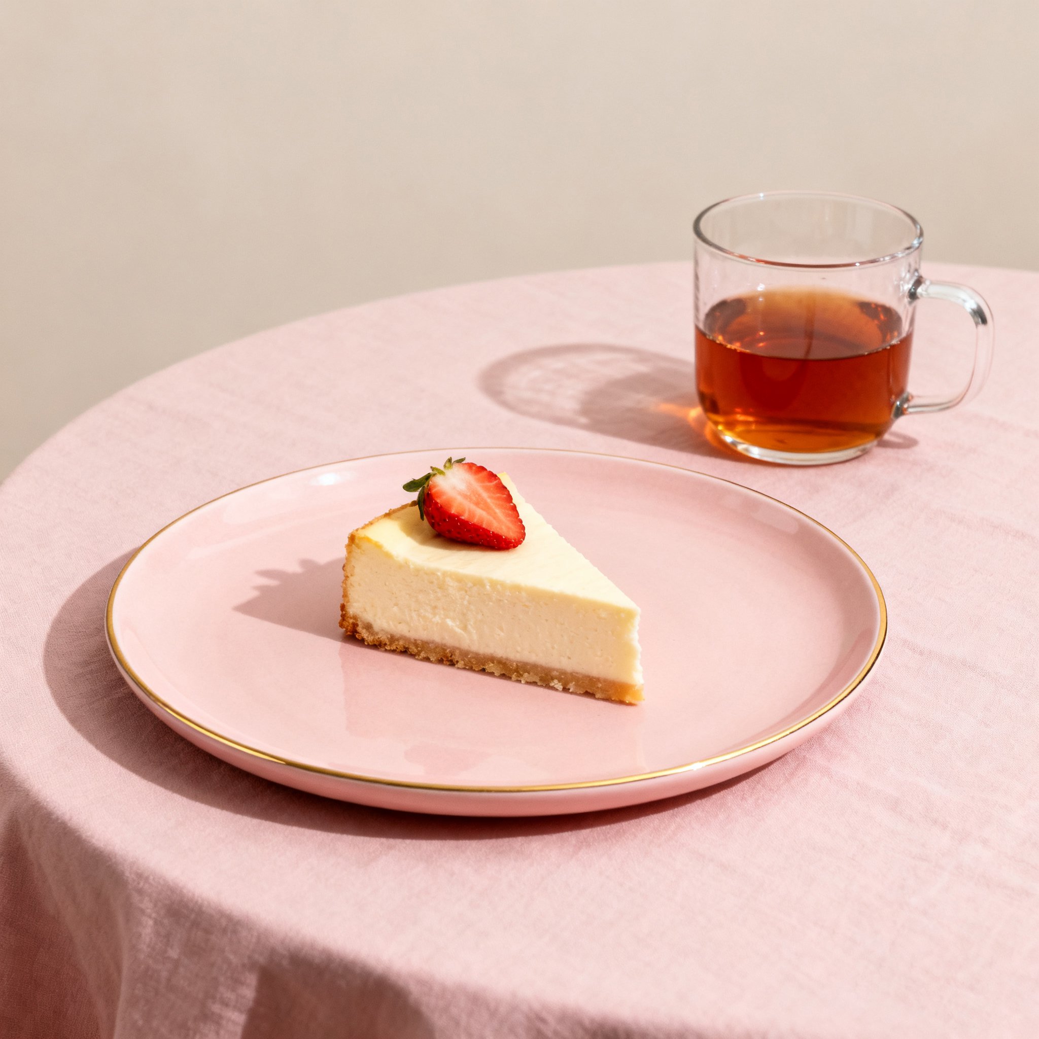 Eleganter Teller mit Roségoldrand(3 Stück)