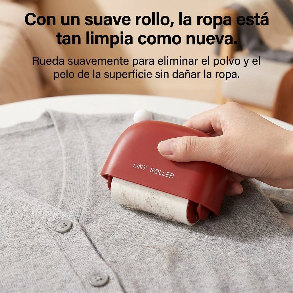 Rodillo Quitapelusas Mini Portátil para Ropa