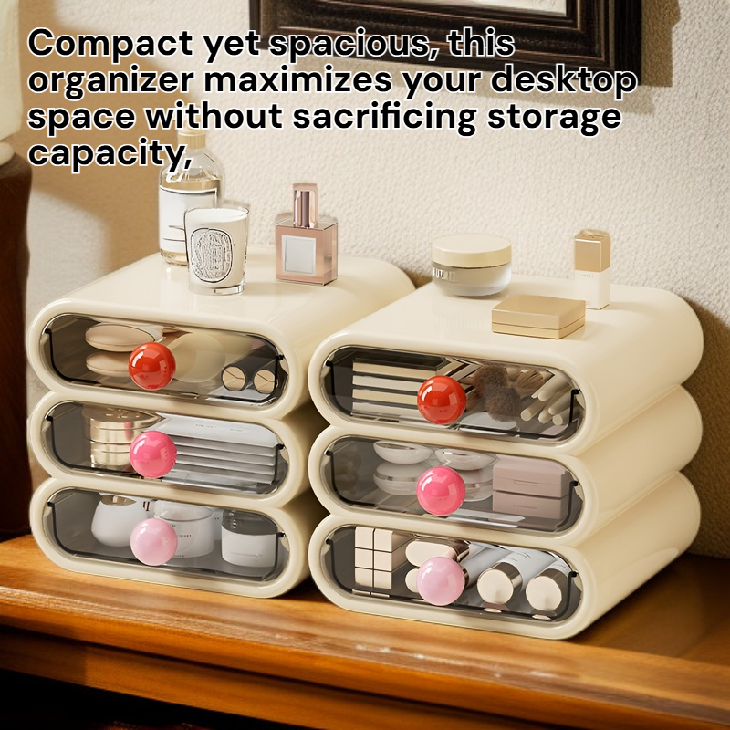 Multi-functional Cosmetic Organizer Storage Box for Desktop