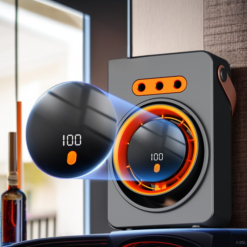 New Cross-border Digital Display Humidifying Spray Fan USB Rechargeable Office Desk Fan Wall-mounted