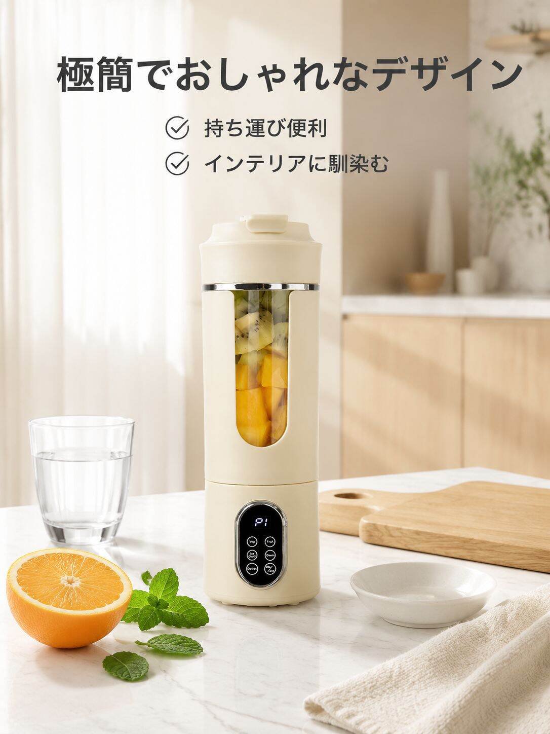 携帯型ワイヤレス電動ジューサーカップ